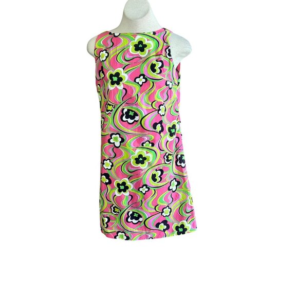 Colorful Pop Art Floral Handmade Sleeveless Sheath Dress Cranston Fabric - Picture 1 of 7